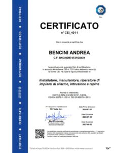 certificazione CEI_401-I Elettrosicura